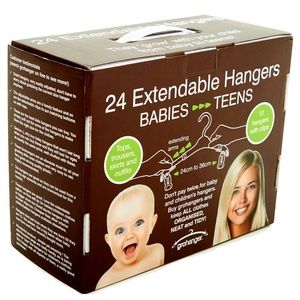 Kids Clothes Hangers Set of 24 Extendable